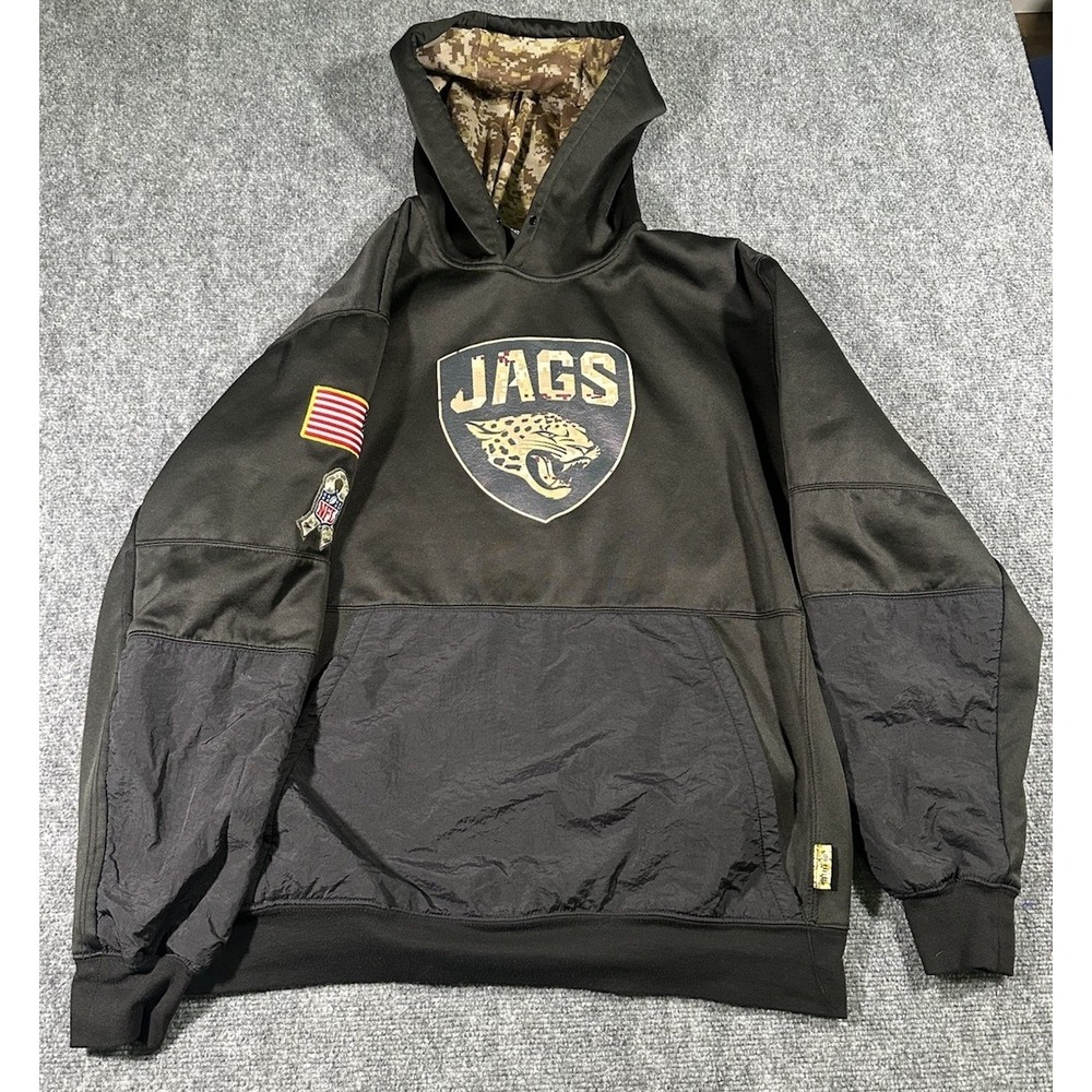 NFL On Field Jacksonville Jaguars Mens XXL Hoodie Salute Soldiers James Robinson